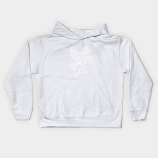 Phoenix  bird reborn from the ashes in white Kids Hoodie